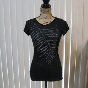 NWOT Express black graphic tee t shirt top XS extra small